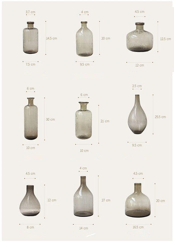 Vase décoratif en verre bullé