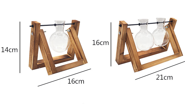 Station de bouturage en bois – vases suspendus